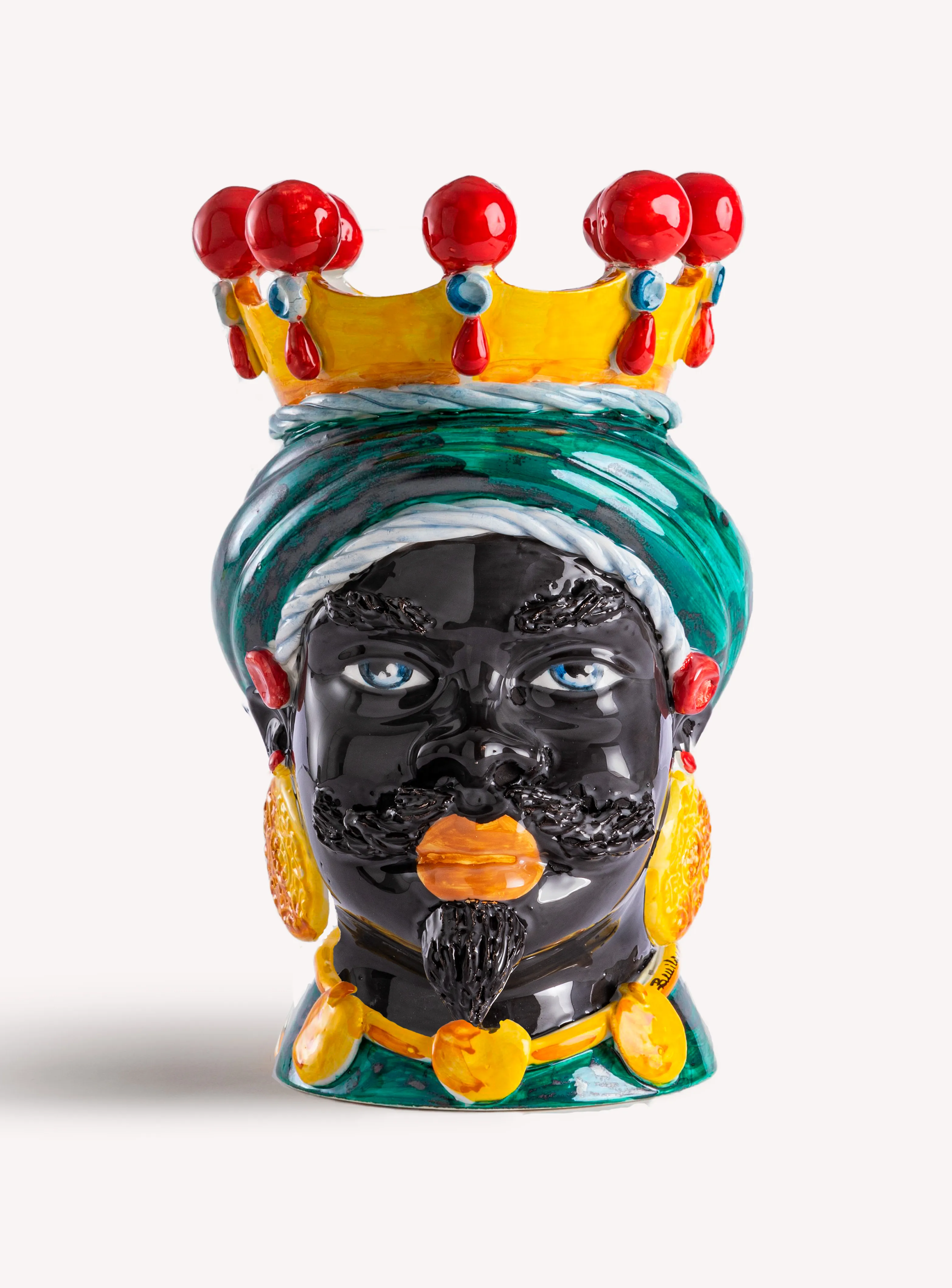 Testa nera maschio Kamikos turbante tinta unita
